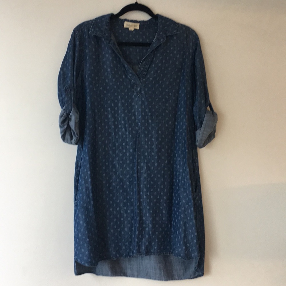 Patterned Denim Dress
